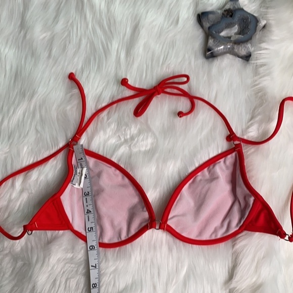 Red Bikini Top Size Small  Underwire - Picture 4 of 7